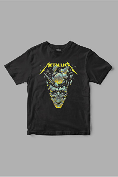 Gries Tricou cu imprimeu Metallica Yellow Skull