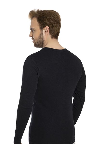 Bross 1028 100% βαμβακερό μαύρο ανδρικό κορμάκι