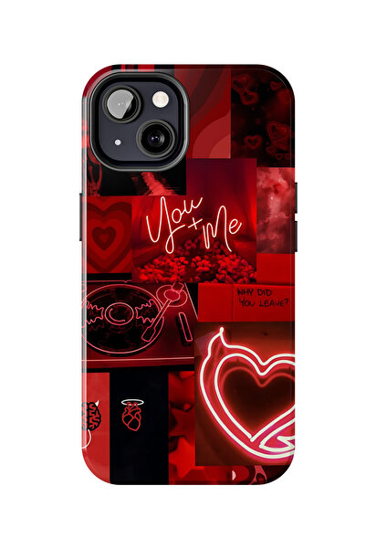 izzytech حافظة هاتف iPhone 12 PRO MAX بتصميم نيون كولاج - حافظة بنمط ملون وعص...