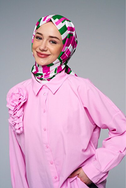 Modakaşmir Σάλι από μετάξι Μεδίνα με σχέδιο ρίγες