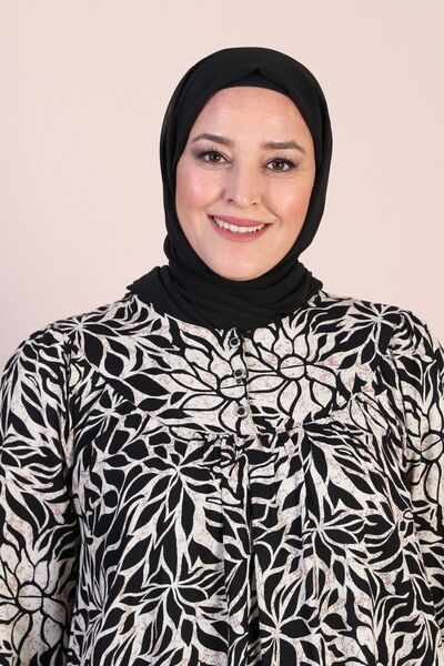 Ferace Γυναικεία Ρούχα Plus Size Mother Hijab Φόρεμα Μαύρο