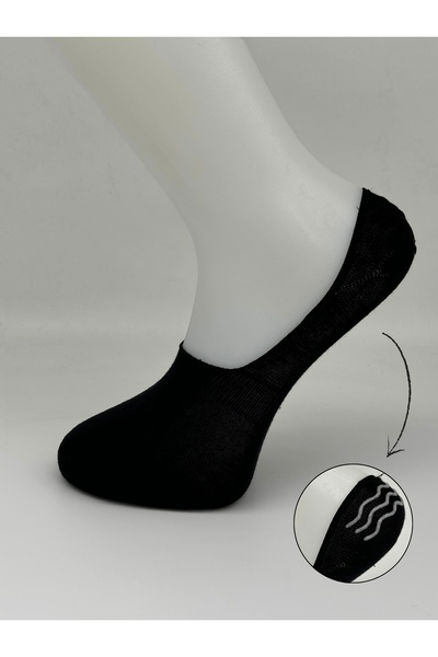 ONURCAN SOCKS 6 чифта черни памучни безшевни невидими чорапи за жени