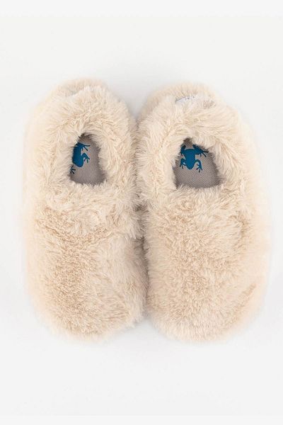 HOPFRÖG Furry Furry Off-White Fur Barefoot Booties