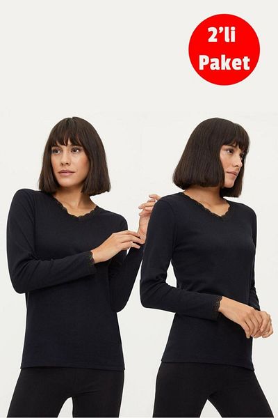 Bross Women's 100% Cotton 2-Piece Undershirt 1033