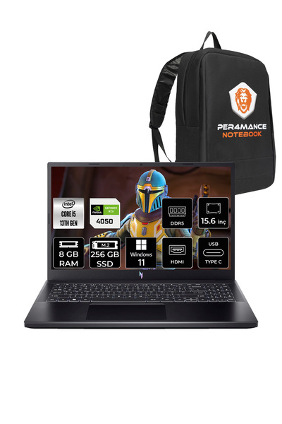 ACER Nitro V15 i5-13420H 8GB 256GB SSD RTX4050/6GB 15.6'' FHD 144Hz W11H & PE...