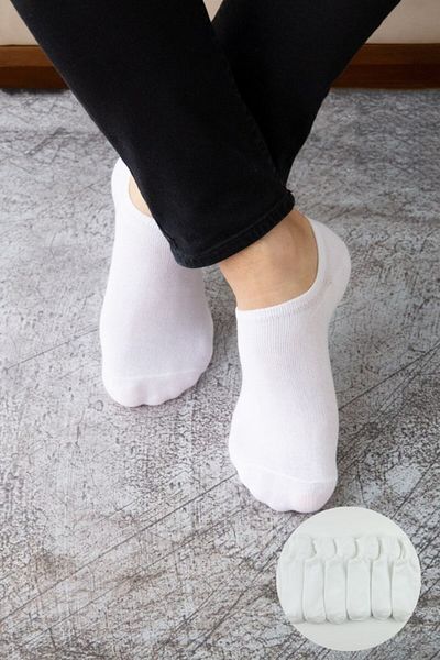 Bross Πακέτο με 6 ανδρικές κάλτσες Basic White Sneaker