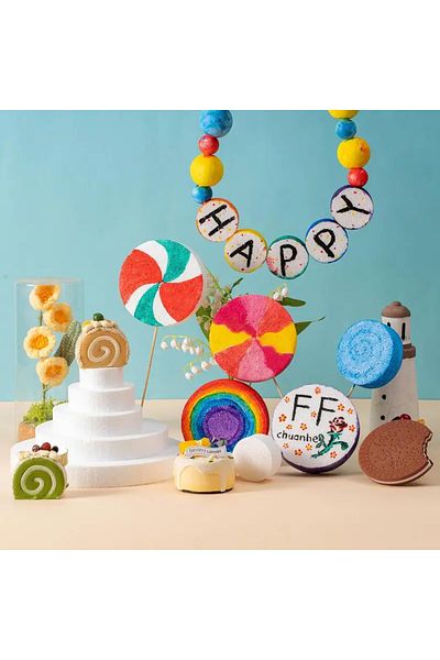 DenizYalıtım Styrofoam Plain White Party - 10 Pieces Foam Ornament, 2.5*5 Cm, Special for New Year and Birthday