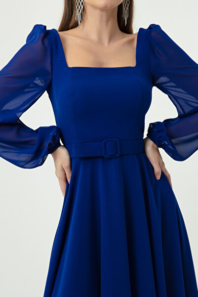 Lafaba Жіноча вечірня сукня Saks з квадратним вирізом на поясі, міді з сифоном