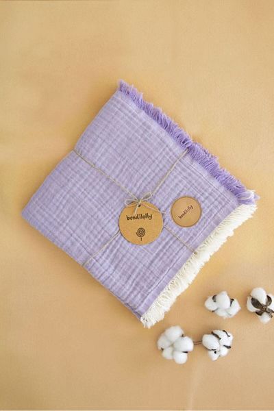 Bondilolly 4 Layer Muslin Baby Blanket - 100% Cotton