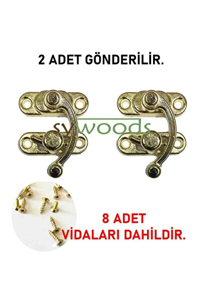 sywoods 2 Pieces Large Size Bow Eye Hook Lock Yellow Box Crate and Lid Clip 37X45 mm