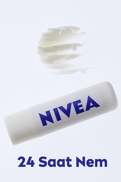 NIVEA Spf15 Sunscreen Colorless Lip Care Cream Med Repair 4.8Gr, Moisturizing, Repairing, Cracked Lip