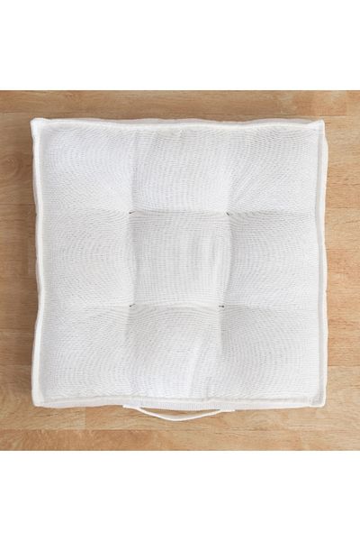 Home Box Atlanta Ezra Ribbed Floor Cushion 48x48x10 cm