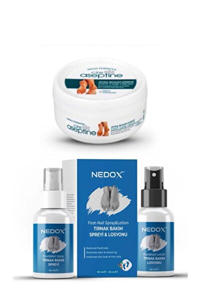 CIRE ASEPTINE Ayak Kremi 150ml Nedox Tırnak Bakım Spreyi Ve Losyonu 50ml 50ml