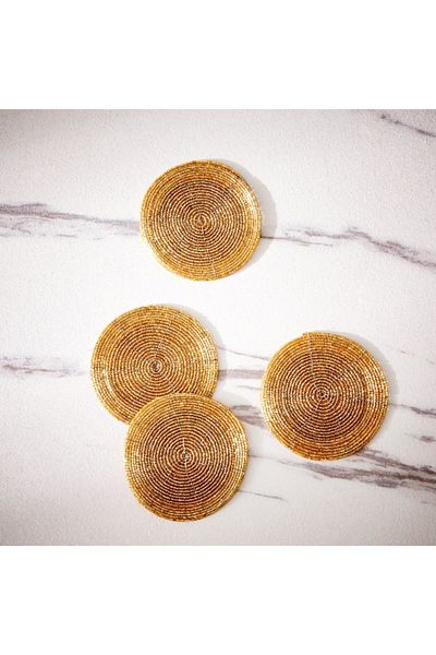 Home Box Blaze Beaded Coaster - Set of 4