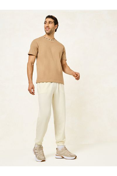 Styli Oversized Terry Jogger with Panel Pocket & Elasticated Cuff
