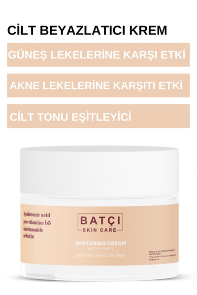 Batçı Cilt Beyazlatıcı Aydınlatıcı ve Cilt Tonu Eşitleyici Krem 50 ML