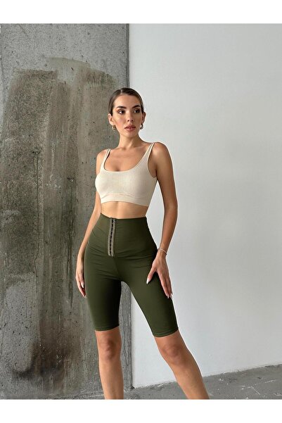 mydukkan.co Κολάν Biker Κορσέ Χακί Πράσινο