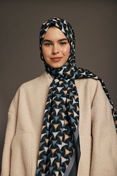 Modakaşmir Τρισδιάστατο μαντήλι με κοίλο σχέδιο από μετάξι Μεδίνας