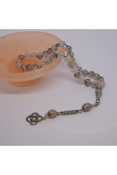 Mina Souvenir 8 ملم العقيق الأحمر والفيروز الكالسيت الهيماتيت جاسبر مسبحة - م...