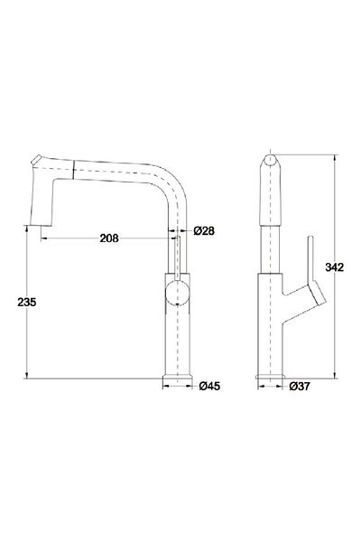 Penta 1319B Black Spiral Sink Faucet