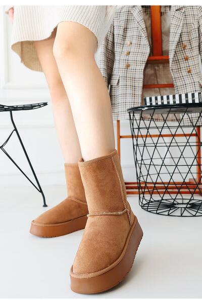 Butik Sophia Tan Suede Boots