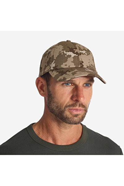 Decathlon Pălărie Solognac - Vânătoare și Observare a Naturii - Model Camuflaj - Steppe 100