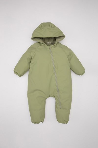 DeFacto Baby Boy Waterproof Hooded Zippered Jumpsuit Coat C7762A524Wn