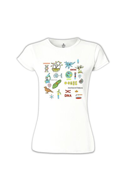 Lord T-Shirt تيشيرت نسائي أبيض من Biology DNA