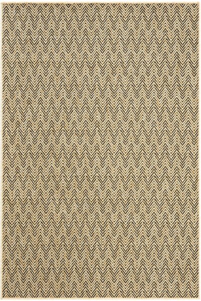 Cool Halı Madrid Natural Siyah Mutfak Halısı Jüt Hasır Doku Balkon Halısı Bür...