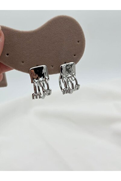 Jerie Silver Special Series Mrka Model Design Dangle Trend Earrings