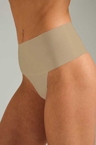 Pulsar Chiloți tanga cu talie înaltă, tăiați cu laser, Stone