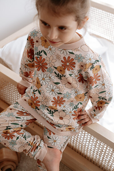 Luna Kids Collection 0.5 Tog - 100% Organic Cotton Pajama Set - Floral Pattern