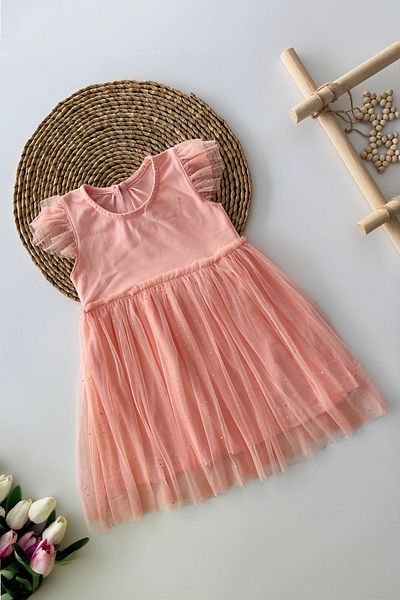 Minigimin Cicileri Rochie pentru fetiță Tutu My Glitter Mini - Somon