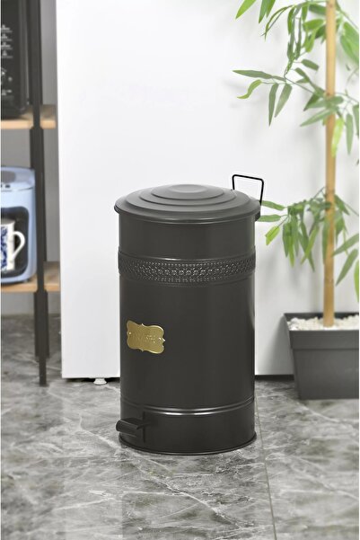 Genel Markalar Pedallı Metal Galvaniz Mutfak Banyo Kapaklı Çöp Kovası 30 Lt S...