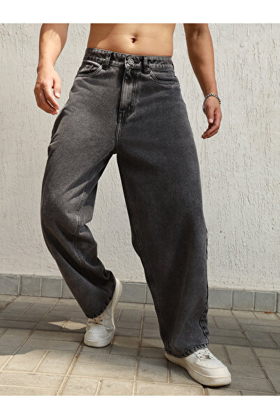 Hubberholme By Styli Baggy Mid Rise Jeans with Pockets