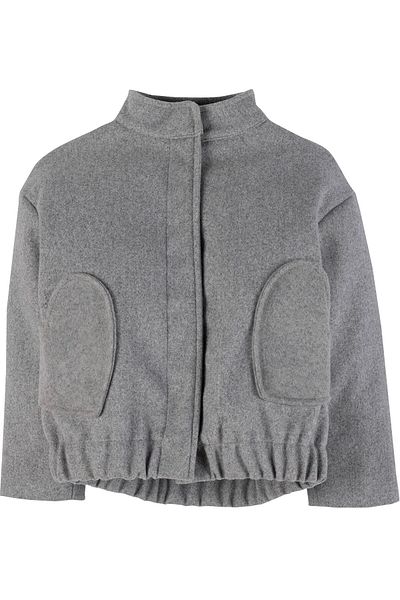 İdilbaby&Mamino Girl's Gray Coat