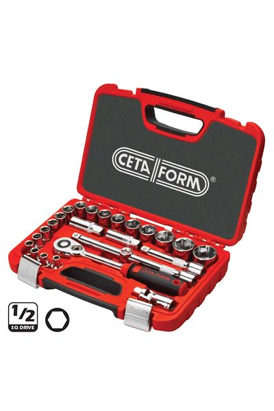 CETA FORM C20-25ph2 - 25 Pieces 12 6 Corner Socket Set