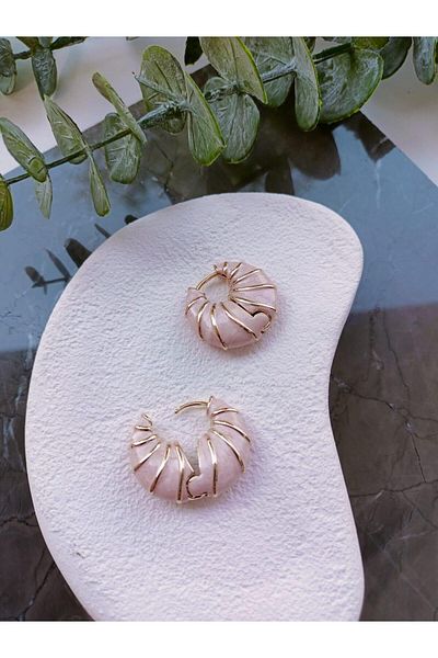 Jerie Colorful Mini Hoop Earrings - Basket Appearance Design
