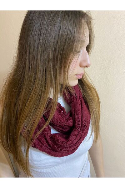 sema aksesuar Κασκόλ γιακά λαιμού σε μπορντό χρώμα