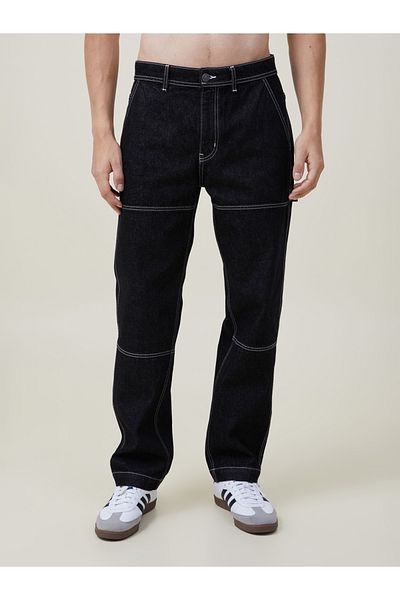 Kotty By Styli Straight Fit Low Rise Cut & Sew Panel Jeans