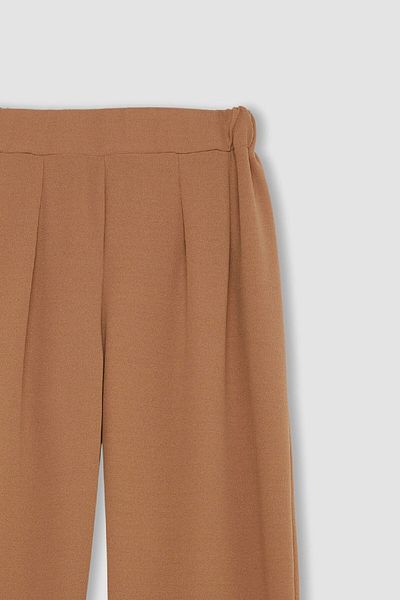 DeFacto Pleated Straight Fit Trousers - Elastic Waist D4405Ax24Wn