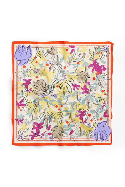Modabutik Dg9576_01 Model Patterned 70X70 Bandana