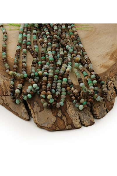 Prestij Boncuk 5 мм кризопразовий камінь - овальний фасетований натуральний ряд