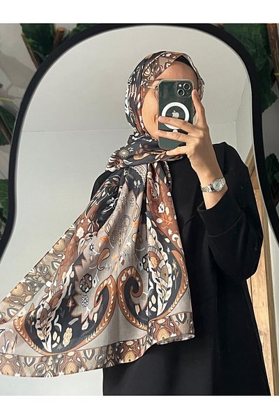 Merwiss Etro Ethnic Patterned Cotton Soft Black Shawl