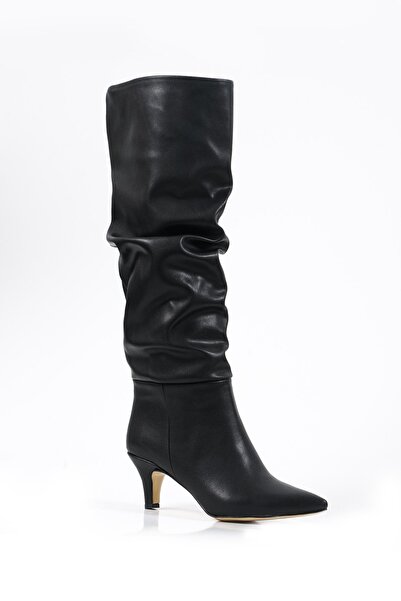 Preshley Dámské boty Tamara Black s špičatou špičkou a klínovým podpatkem