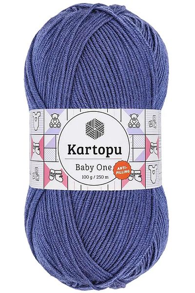 Kartopu 1 Piece Baby One - Non-Pilling Hand Knitting, Thread Wool Light Navy Blue K604