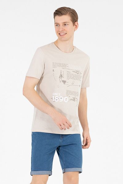 U.S. Polo Assn. Ανδρικό μπλουζάκι με λαιμόκοψη από πέτρα 50263321-VR049