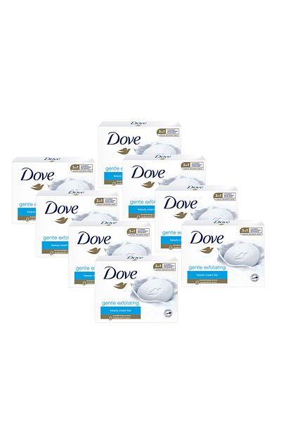 Dove Beauty Cream Bar Solid Beauty Soap Gentle Exfoliating Moisturizing Effect 90 G X8 Pieces