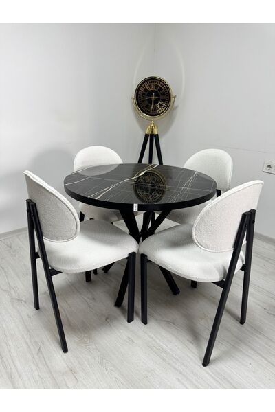 Royal Nobel 4 Kişilik Mutfak Masası Takımı Lak Panel