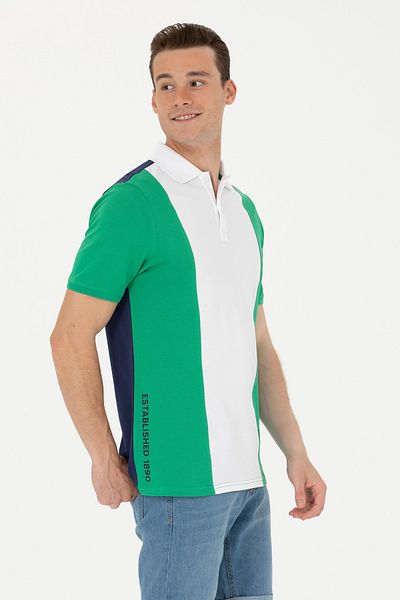 U.S. Polo Assn. Pánské zelené tričko Polo Neck 50263396 -Vr054